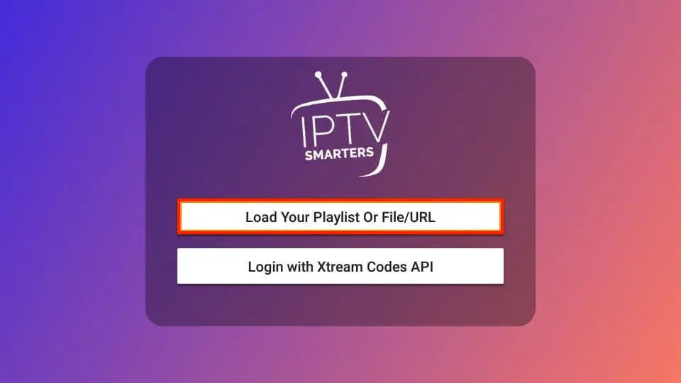 IPTV Smarters App - Login with Xtream